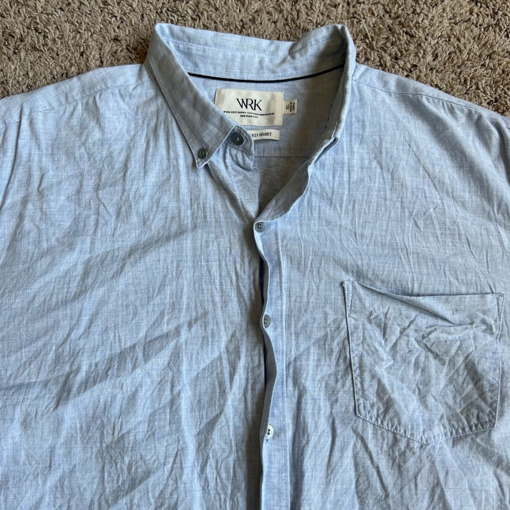 WRK Button Down Shirt XL The Reworked Shirt Blue
